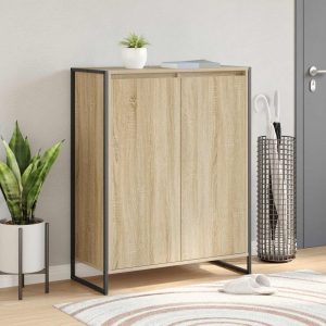 Skoskab med opbevaring – Sonoma, 79 × 36 × 100 cm, konstrueret træ