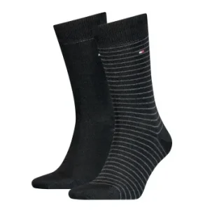 Tommy Hilfiger Strømper 2P Men Sock Stripe Sort Str 47/49 Herre