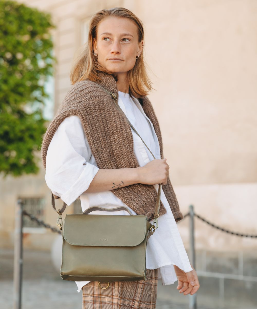 Crossover taske og rygsæk, Boro bag i oliven - Billede 2