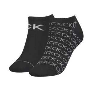 Calvin Klein Strømper 2P Callie Sneaker Logo Sock Sort Str 40/46 Dame
