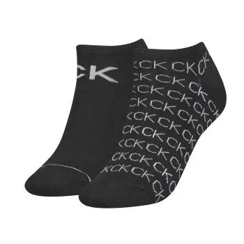Calvin Klein Strømper 2P Callie Sneaker Logo Sock Sort Str 40/46 Dame - Billede 2