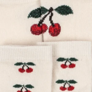 2 Pack Jacquard Cherry Socks