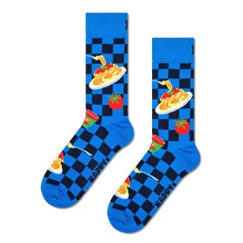 Happy socks Strømper Dinner Sock Blå bomuld Str 41/46 - Billede 2