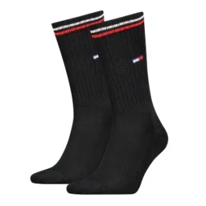 Tommy Uni TJ Iconic Crew Socks Strømper 2P Sort Str 39/42
