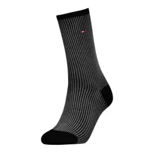 Tommy Hlfiger Women Premium Stripe Socks Strømper Sort Str 39/42 Dame