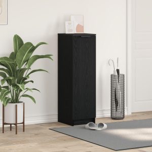 Skoskab Sort Eg 29,5x35x100,5 cm lavet af konstrueret træ