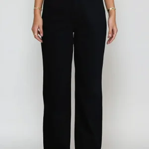Nora Regular Jeans - Vasket Sort