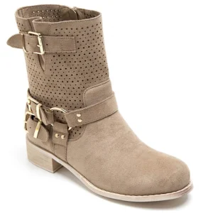 Malou dame bikerstøvler 9636A – Khaki