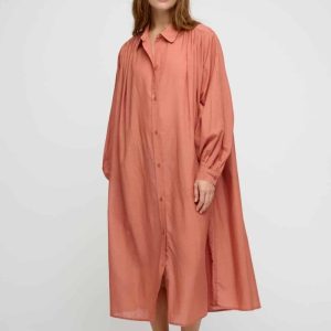 Golden skjortekjole – Dusty Coral