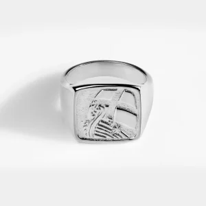 EXPLORER OVERSIZE SIGNET RING (SØLV) – Str. 11 – Herre – Northern Legacy