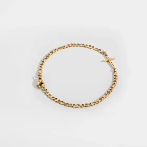 ANTIQUE CROSS ARMBÅND (GULD) – XS – 17,8 cm – Herre – Northern Legacy