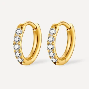12mm KRYSTALISERET SHINE HOOP LILLE ØRERINGE