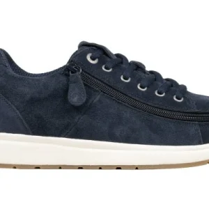BILLY NAVY COMFORT – Bred herresko i ruskind og med lynlås.