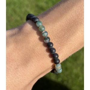 Herre armbånd med onyx mix – Krystal armbånd til mænd – GodKarmaShop