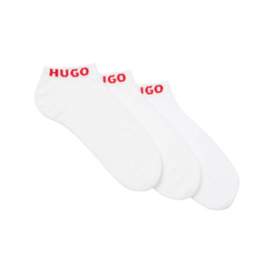 HUGO 3-pak ankelstrømper i hvid – OUTLET