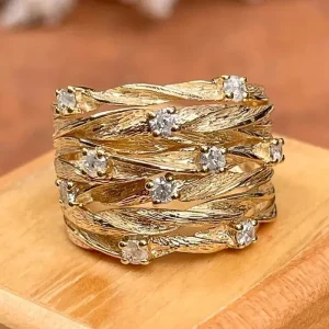 Vintage guldfarvet ring