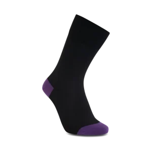 iZ Sock bambusstrømper i lilla hæl og tå til børn