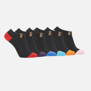 IZ Sock Copenhagen 6-pak Bambus Ankelstrømper med Farvet Hæl og Tå – Unisex